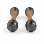 LIONIX ASTERON luxury Punchbell Pair in matte black finish with walnut wood handles
