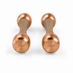 LIONIX ASTERON luxury Punchbell Pair in rose gold finish with walnut wood handles