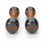 LIONIX AXIS luxury Punchbell Pair in matte black finish with walnut wood handles