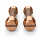 LIONIX AXIS luxury Punchbell Pair in rose gold finish with walnut wood handles
