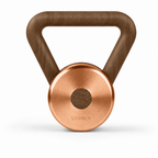LIONIX CAELON luxury kettlebell in rose gold finish with walnut handle