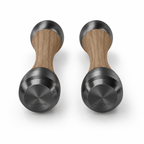LIONIX EIDON luxury Punchbell Pair in matte black finish with walnut wood handles