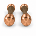 LIONIX LYRON luxury Punchbell Pair in rose gold finish with walnut wood handles