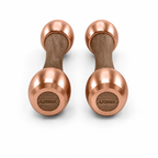LIONIX ORON luxury Punchbell Pair in rose gold finish with walnut wood handles
