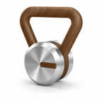 LIONIX ORVIAN luxury kettlebell in brushed silver finish with walnut handle