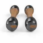 LIONIX ORVIAN luxury Punchbell Pair in matte black finish with walnut wood handles