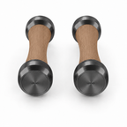 LIONIX STRATOS luxury Punchbell Pair in matte black finish with walnut wood handles