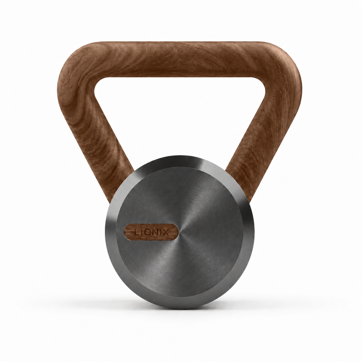 LIONIX VEYRON luxury kettlebell in matte black finish with walnut handle