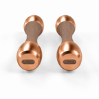 LIONIX VEYRON luxury Punchbell Pair in rose gold finish with walnut wood handles