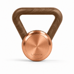 LIONIX EIDON luxury kettlebell in rose gold finish with walnut handle